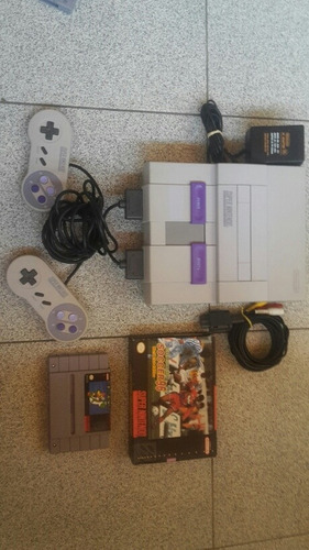 Super Nintendo Original, 2 Controls,adaptador,cabls, 1 Juego