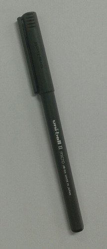 Bolígrafo Uni Ball Ii Micro Ub 104 Tinta De Color Negro X 3