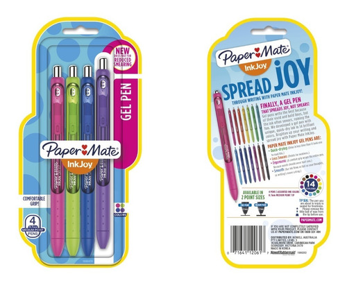 Bolígrafos Paper Mate Inkjoy Gel Fashion - 4 Colores