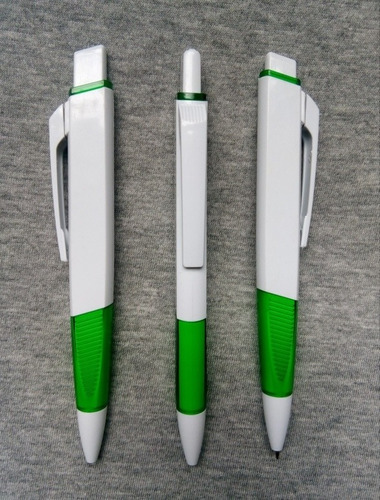 Bolígrafos Para Publicidad Pop Blanco C Verde 20xlo
