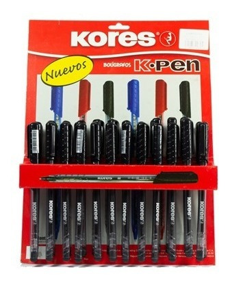 Boligrafos Bandeja Kores K1 Negro