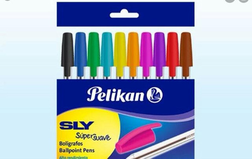 Boligrafos Pelikan Sly X 10 Colores Surtidos
