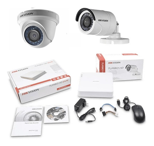 Combo Dvr De 8 Cam 4 Bullet 4 Domo Seguridad Kit Hikvision