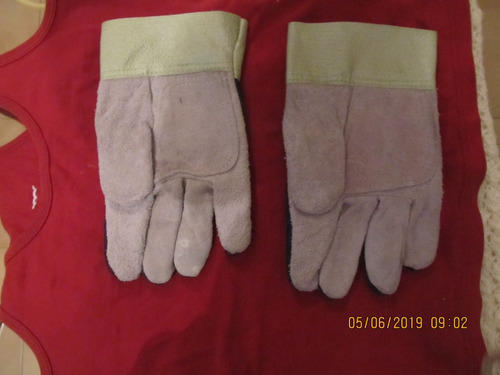 Guantes De Seguridad De Carnaza Y Tela Por Docena