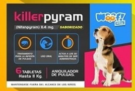 Pastillas Antipulgas Killerpyram Para Perros Hasta 11 Kg