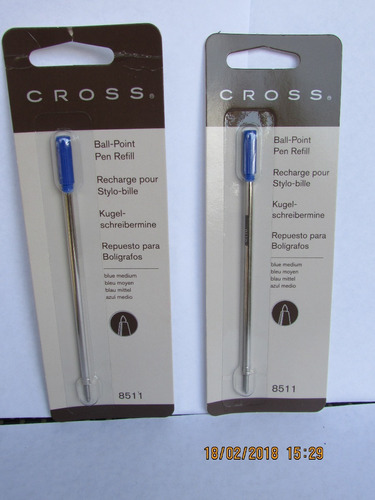 Repuesto Boligrafo Cross  Ball Pen Tinta Azul Pta Media