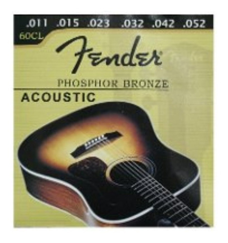 Set De Cuerdas Guitarra Electro Acustica Fender 60xl