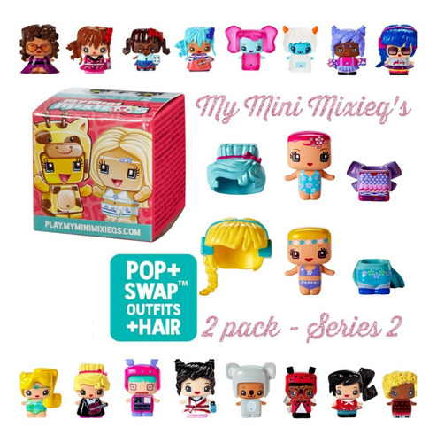 2 Cajitas De My Mini Mixieqs: 4 Muñecas +ropa+cabello