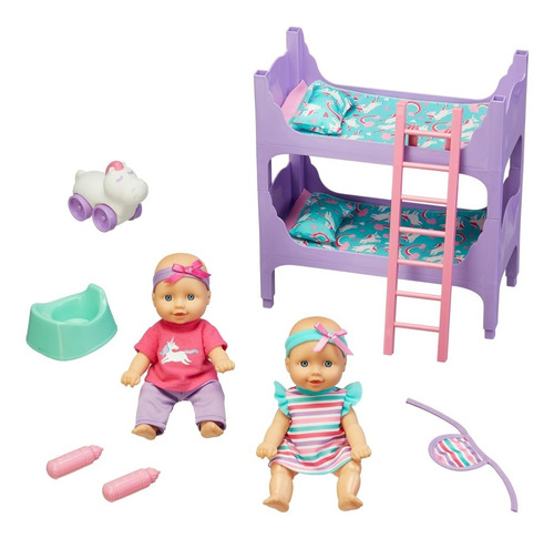 Bebes Morochas Hora De Dormir Muñeca Con 22 Accesorios