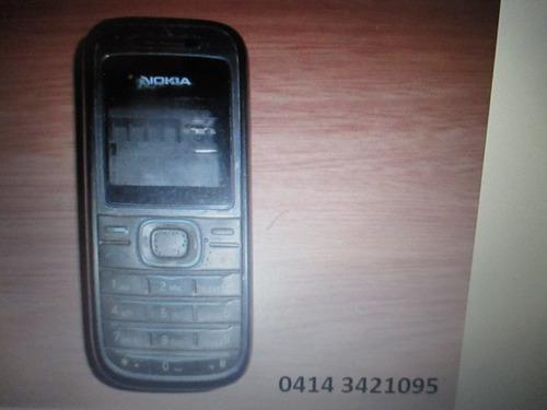 Carcasa Teléfono Nokia Modelo 1200 Usado Perfil Negro Gris