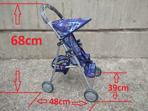 Coche Para Muñeca Metal Resistente Plegable Juguete