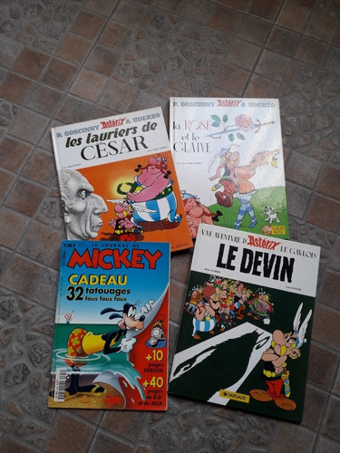 Libros Aventura De Asterix, Suplemento De Mickey. En Frances