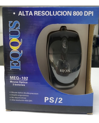 Mouse Optico Eqqus Meq-102 Pc Ps2 3 Botones