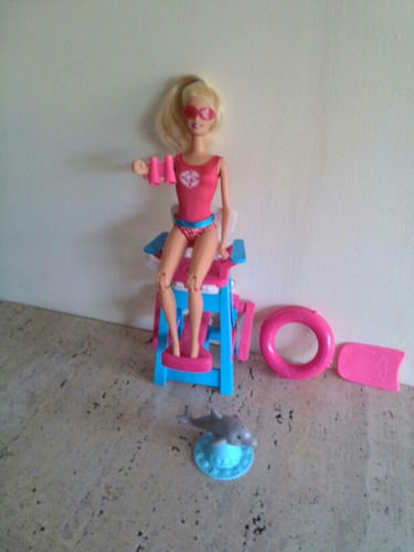 Muñeca Barbie Salvavidas Con Accesorios Como Nueva Lea Todo