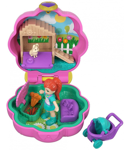 Muñeca Polly Pocket Tiny Pocket Places Lila Pet Compact