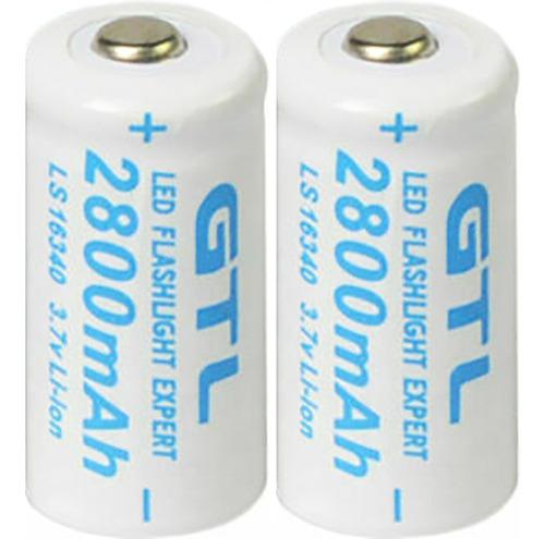 Pila Batería 123 Cr123 Ls16340 Li-ion 2800 Mah Recargable