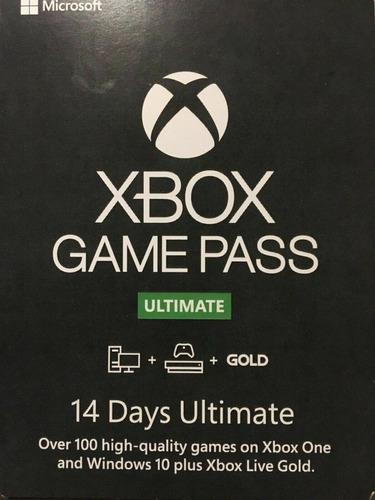 Xbox Game Pass Ultimate 14 Dias, Un Mes, 3 Meses Y Un Año