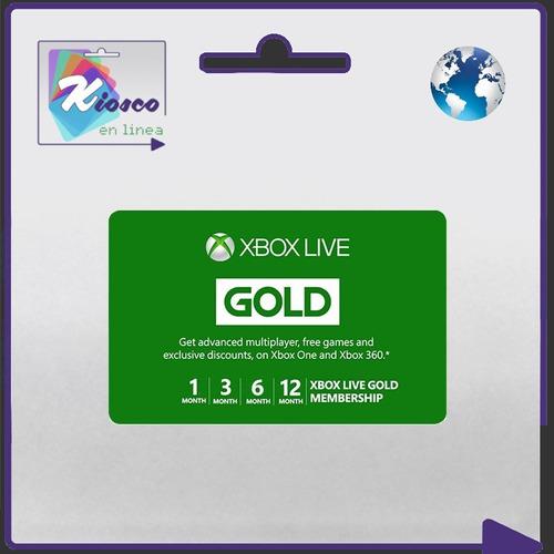 Xbox Live Gold De 12 Meses
