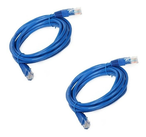 2 Cable Red 3 Metros Rj45 Lan Utp Patch Cord Internet Pc Ccc