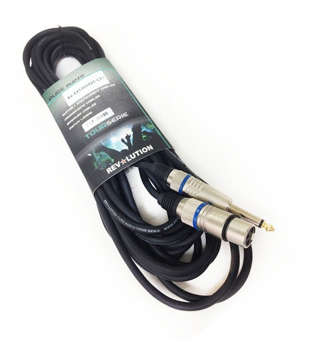 Cable Micrófono Dj Audio 1/4 Mono A Xlr Canon Hembra 15mt
