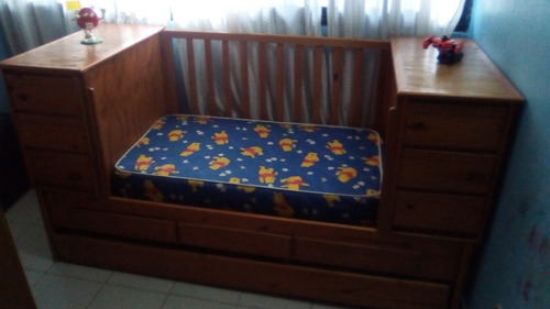 Cama Cuna Duplex De Madera Perfecto Estado, Colchón De Cuna