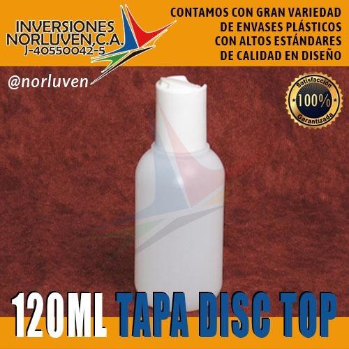 Envases Plascticos 120 Ml Tapa Disc Top Boston