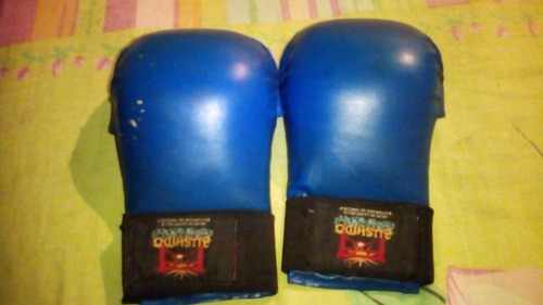 Guantes Guantines Karate Do Bushido Azul Talla Mediana