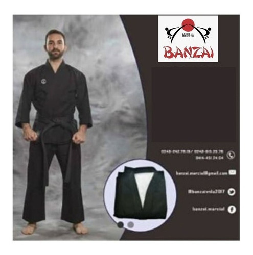 Karategui Banzai Negro - Semi Pesado- Talla 000
