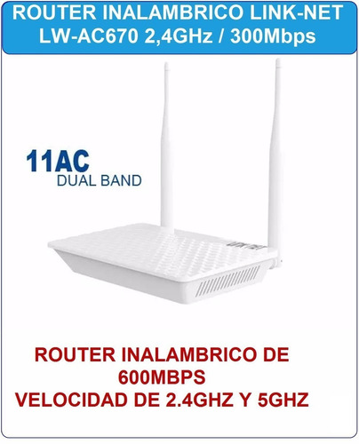 Router Wifi Doble Banda 600 Mbps Inalambrico Wireless Redes