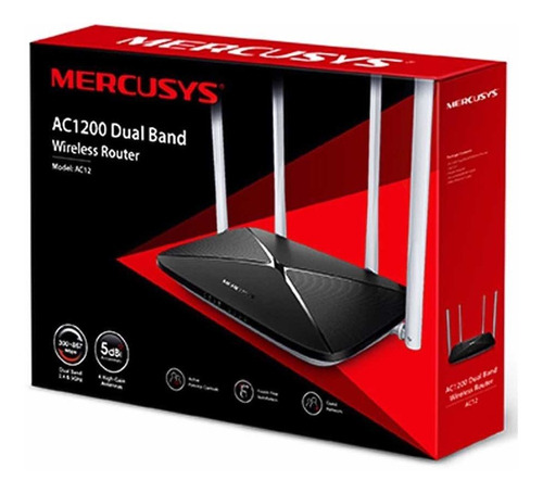 Router Wireless Dual Band  Mbps Mercusy Gigabit Ac12g