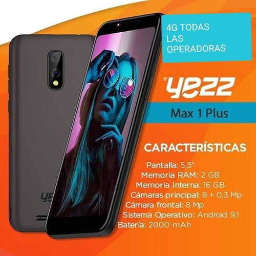 Telefono Celular Yezz Max 1 Plus 2gb Ram 16gb Memoria