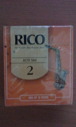 Cañas Para Saxo Alto 2.1/2 Rico Original Americana (35vds)