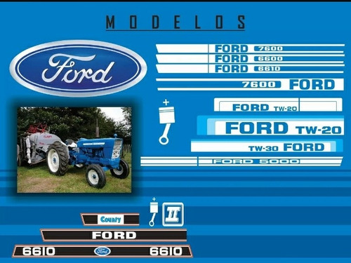 Calcomanias Para Tractores Ford - Fiat - Landini