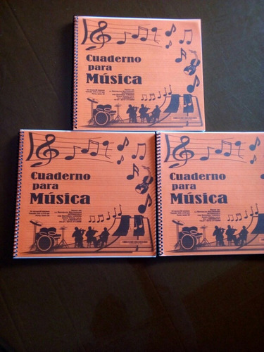 Cuadernos De Musica Pentagramados, Colores Varios