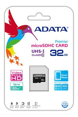 Memoria 32gb Micro Sd Adata Clase Ush-i C Ausdh32guicl10-ra1