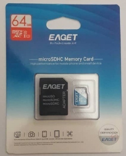 Memoria Eaget Micro Sdt1 64gb +adaptador