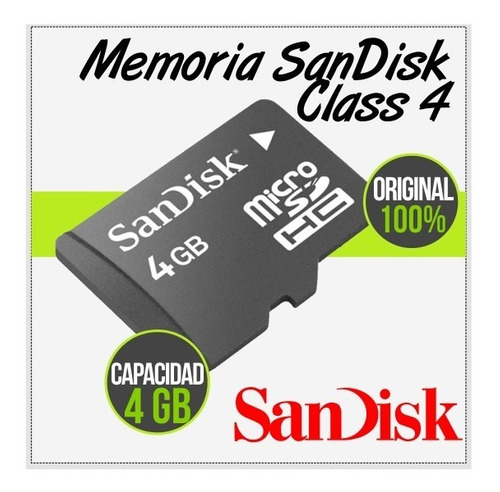 Memoria Micro Sd 4g Sandisk Original Sin Blister