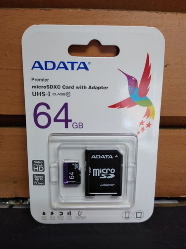 Memoria Micro Sd Adata 64gb Clase10 Uhs-i Full Hd