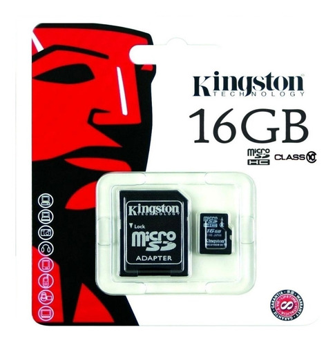 Memoria Micro Sd Kingston 16 Gb Clase 10 Nueva! 100% Orig.