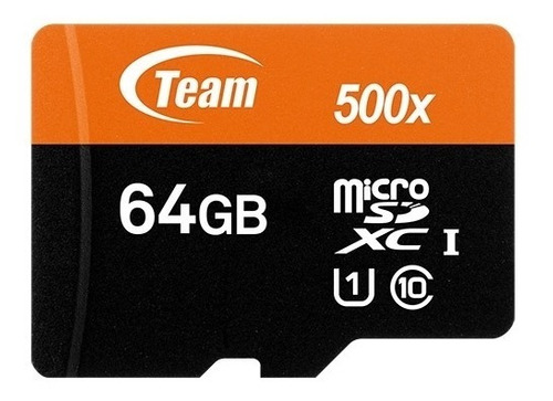 Memoria Micro Sd Team Group 64gb Clase 10 Adaptador Celular
