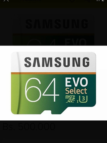 Memoria Micro Sd Xc Samsung 64gb 100mb/seg U3 4k Original
