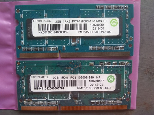 Memoria Ram 2gb Ddr3 Para Laptop Ramaxel (ver Fotos)