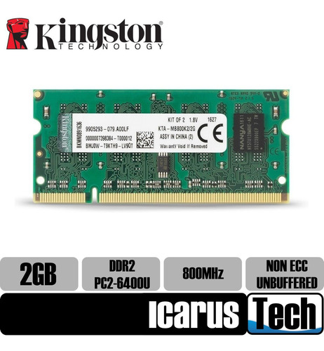 Memoria Ram 2gb Laptop Ddrmhz Pc Kingston Blister