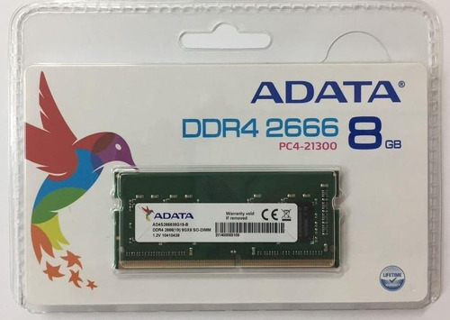 Memoria Ram Adata Ddr4 8gb  Mhz Sodimm Laptop New