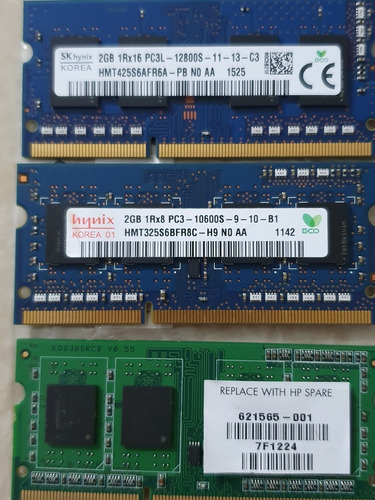 Memoria Ram Ddr3 Para Laptop 2gb 10v