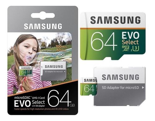 Memorias Microsd Samsung Evo Clase 10 U3 64gb Oferta 16dls!