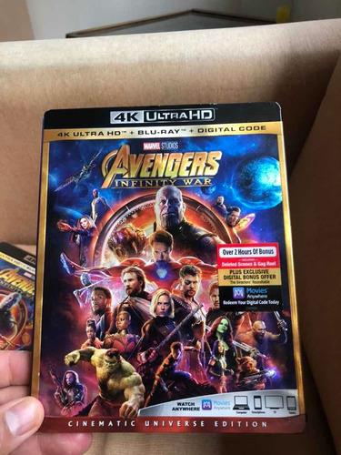Pelicula Avengers Infinity W 4k Ultra Hd + Bluray Original