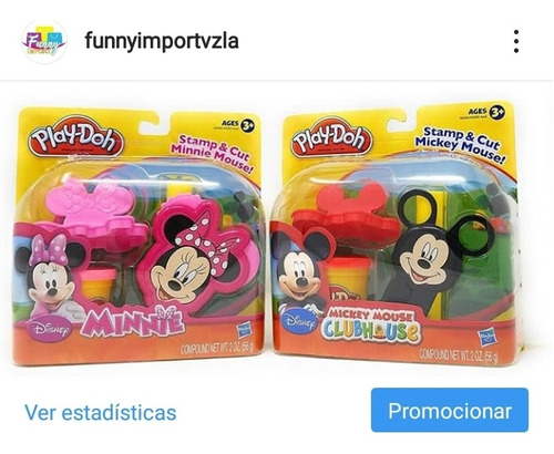 Plastilinas Play Doy Micky Y Minnie Mouse