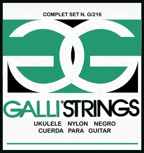 Set De Cuerdas Para Cuatro Galli Strings Negras (5) 3x12