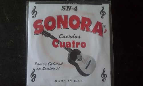 Ste Cuerdas Cuatro Sonora Made In Usa Originales Sn 4 (10v)